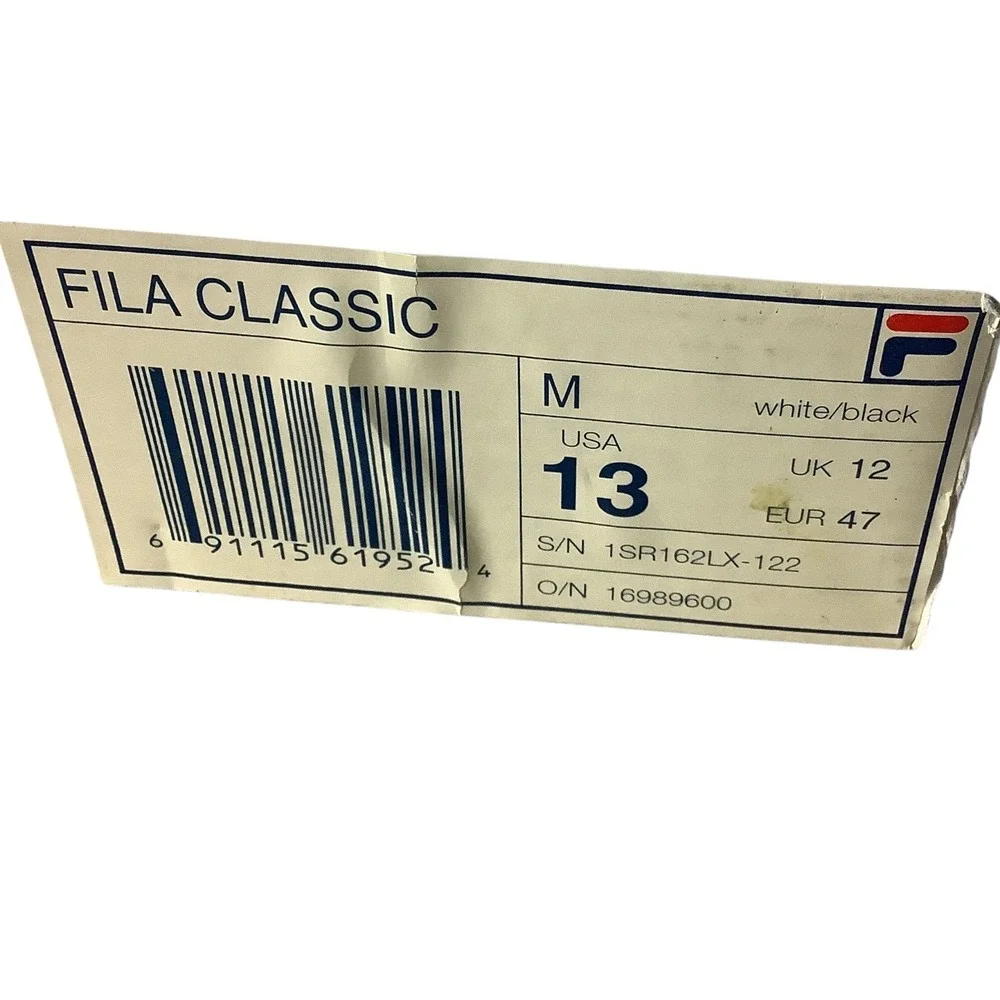 Fila Classic Sneakers Mens 13 White Athletic Walking Chunky Dad Shoes Athleisure
